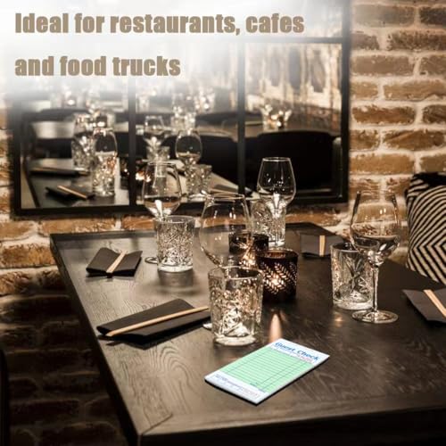 Officeva 100 Pack Guest Checks Server Note Pads 6.7 x 3.5 inch - 5000 Sheets