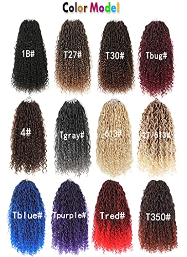 Alimiriam Blue River Locs Crochet Hair 22 Inch Boho Goddess Faux Locs, 8 Packs for Black Women