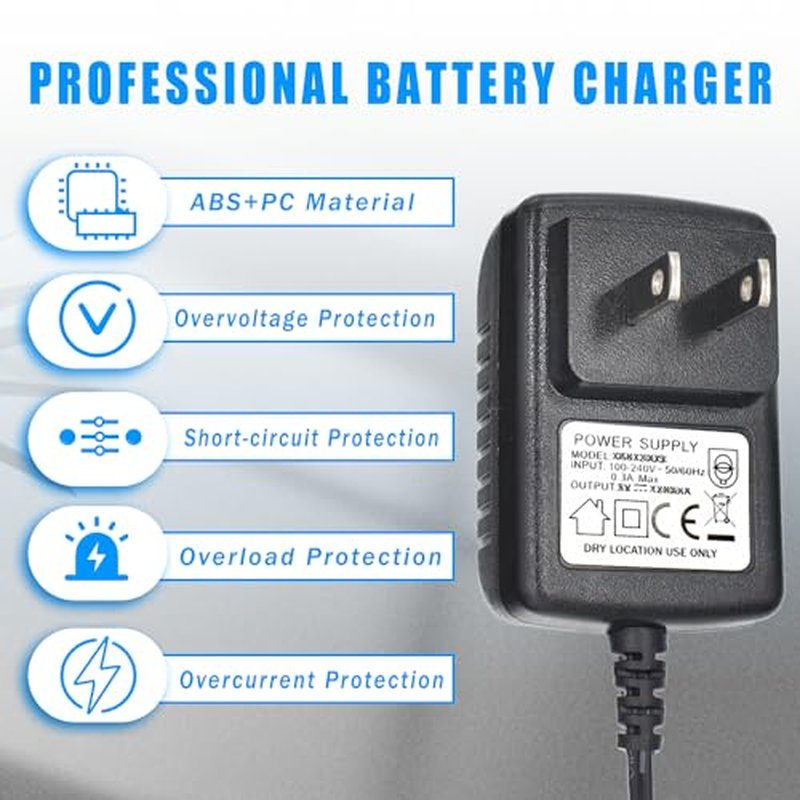 5V Power Adapter Charger for Wahl Trimmer SS2L, WSS3L, 5616L, 5701, 9818A, 9818-5001, 9870, 9884L2, 9896, 9899, Replacement Charger Cord Fit 9864 Stainless Steel Lithium Ion 2.0+ Beard Trimmer