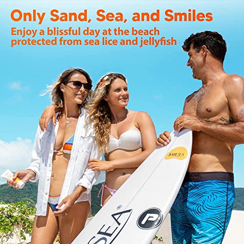 Safe Sea SPF 65+ Sport Sunscreen Lotion - 4oz Pack of 2, Jellyfish & Sea-Lice Sting Protection, Water-Resistant Biodegradable SPF Sunscreen