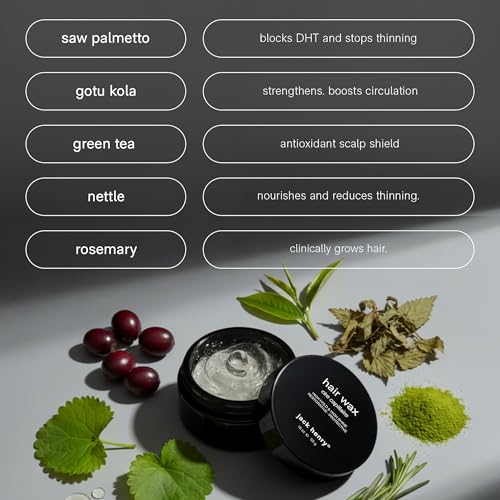 Jack Henry High Hold & Shine Hair Wax for Men, 1.69 oz - Long-Lasting Styling