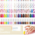 Beetles French Tip Gel Nail Polish Set - 20 Color Multicolor Variation B