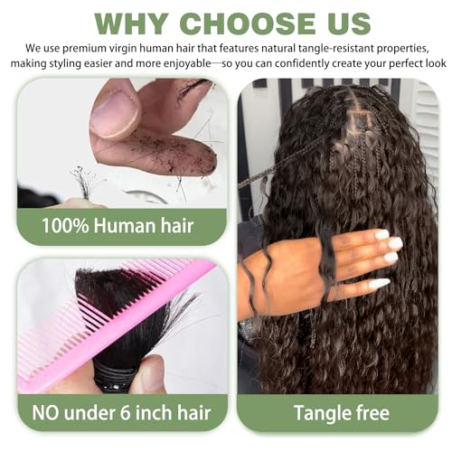 DNLOA 16 Inch Caramel Honey Blonde Boho Hair for Braiding 27# Human Knotless Deep Wave Bundles