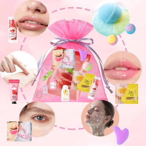 130-Piece Spa Party Favors Kit for Women - Face Masks, Hand & Foot Care, Eye Patches, Gift Bags, Perfect for Sleepovers & Birthdays