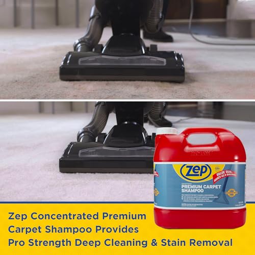 Carpet Cleaner Solution - Zep Premium Carpet Shampoo 2.5 Gal - Case of 2 - Deep Stain Removal, For Carpet Machines - Variation 1