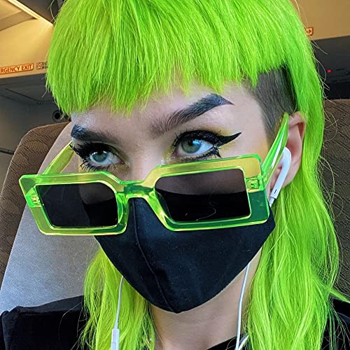 Neon Green Hair Dye - Bright Semi-Permanent Color for Pre-Lightened Hair, 4 oz, 2 Pack