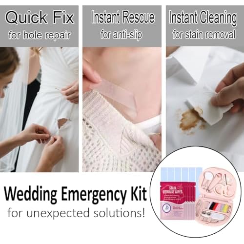 Wedding Emergency Kit for Bride, Bridal Emergency Kit with Makeup Bag, 26 in 1 Wedding Essential Items for Bride Daily Use Team Bride