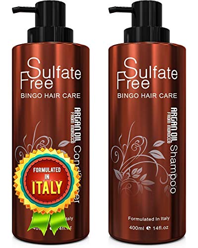 Moroccan Argan Oil Shampoo Conditioner Hair Mask Set - Natural & Sulfate-Free