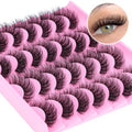 Lashes Wispy Eyelashes 6 D Volume Faux Mink Lashes Fluffy False Eyelashes 19MM D Curl Lash Extension Fake Eyelashes 14 Pairs by wtvane