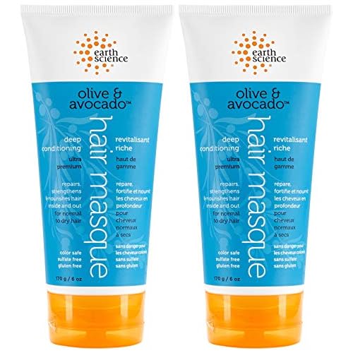 EARTH SCIENCE - Olive & Avocado Deep Conditioning Hair Masque: For Normal to Dry Hair (2 pk, 6 oz.)