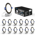 VOLISUN 6 Inch Recessed LED Downlight Black 5CCT, 3W Eqv 120W, Dimmable