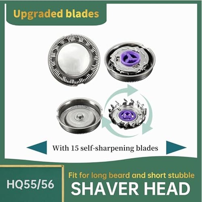 3 Set Replacement Shaver Head Blades Fit for Norelco 4604X, 4602X, 4601X, 4401LC, 4402LC, 4403LC and More, Easy-to-install Replacement Blades for Hassle-free Grooming, Men's Electric Shavers