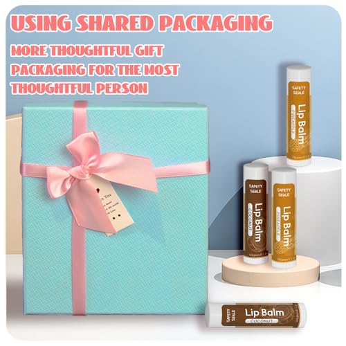 Bulk 98 Pack Natural Lip Balm with Vitamin E & Coconut Oil - 14 Flavors, Moisturizing & Soothing - Variation of THIS listing