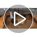 Extra Large Wooden Serving Tray with Leather Handles 24x16 in - Rustic Decor