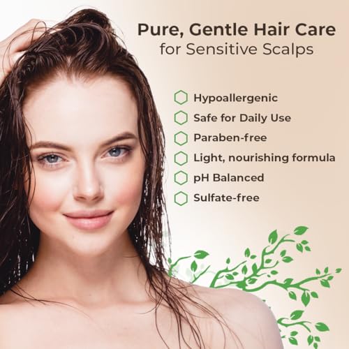 Wild Naturals Anti-Dandruff & Seborrheic Dermatitis Shampoo & Conditioner Set - 16 Fl Oz Pack of 2 for Dry Itchy Scalp