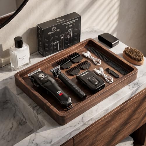 Cordless Hair Clippers for Men with LED Display, Trimmer Set, Professional & Home Use