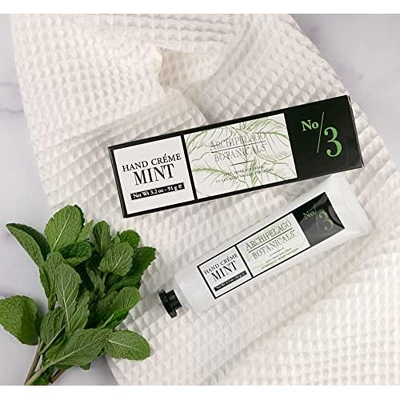 Archipelago Botanicals Morning Mint Hand Cr?me, Rich and Lightly Scented Hand Lotion for Dry Skin, Cuticles and Rough Spots, Premium Plant Extracts (3.2 oz)