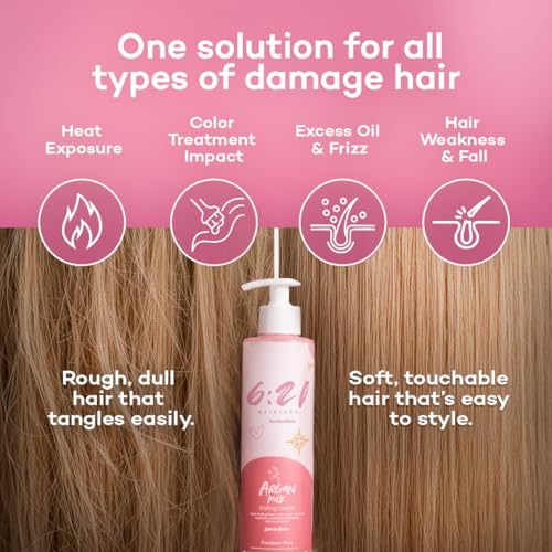 Argan Milk Leave-In Conditioner & Heat Protectant - 10 oz for Frizz Control & Moisture