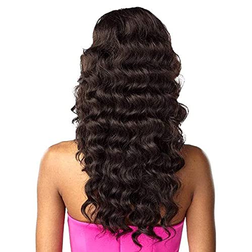 Sensationnel Instant Weave Half Wig T1B/4 - Synthetic High Heat Fiber, Adjustable Cap