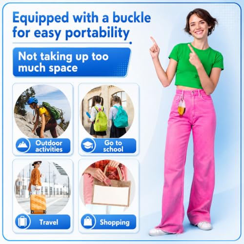 Yalikop 100 Pcs Traveling Bottles with Keychain 2oz Clear Plastic
