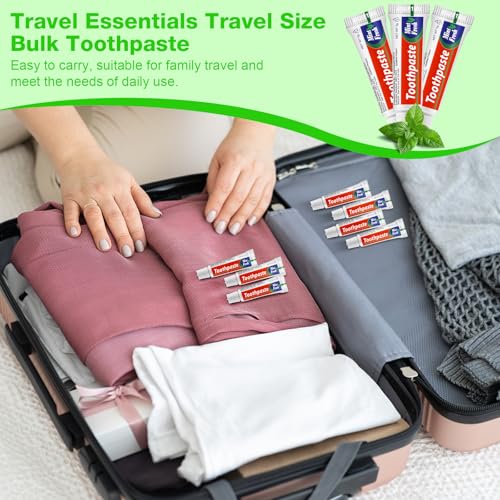 HOFASON 1oz Bulk Travel Toothpaste Pack of 200 Small Peppermint Tubes for Hotels & Travel