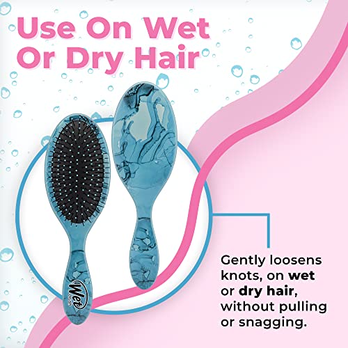 Wet Brush Original Detangler Hair Brush, Arctic Blue - All Hair Types - Ultra-Soft IntelliFlex Detangler Bristles Glide Through Tangles with Ease - Pain-Free Comb for Men & Women (Pack of 2)
