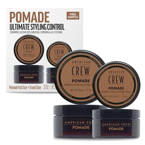 Men's Water-Based Hair Pomade with Medium Hold & High Shine - Travel Duo Set