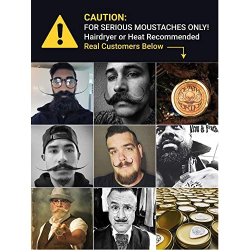THE VINTAGE GROOMING CO. Death Grip and Black Magic Death Grip Extra Strong Hold Mustache Waxes Set