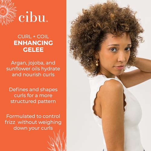 Curl + Coil Enhancing Gelée - Lightweight Curl Defining Gel with Argan, Jojoba & Sunflower Oil, 8 Fl Oz - Variation of THIS listing