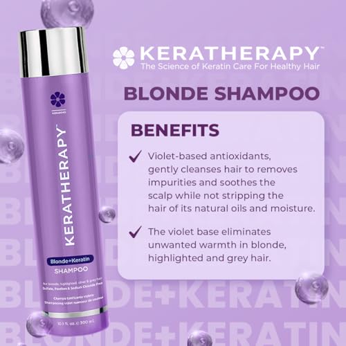 Violet Toning Shampoo for Blonde Hair - Sulfate & Paraben Free, 10.1 fl oz