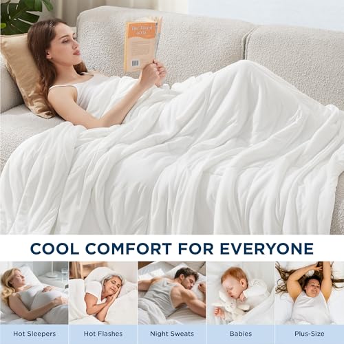 Cooling Comforter Twin Size - Breathable Moisture-Wicking Summer Blanket