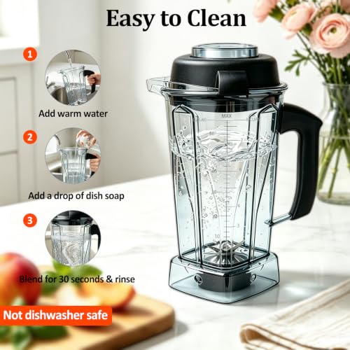 64oz Blender Pitcher for Vitamix Classic & Explorian Series - Replacement Jar with Stainless Steel Blades