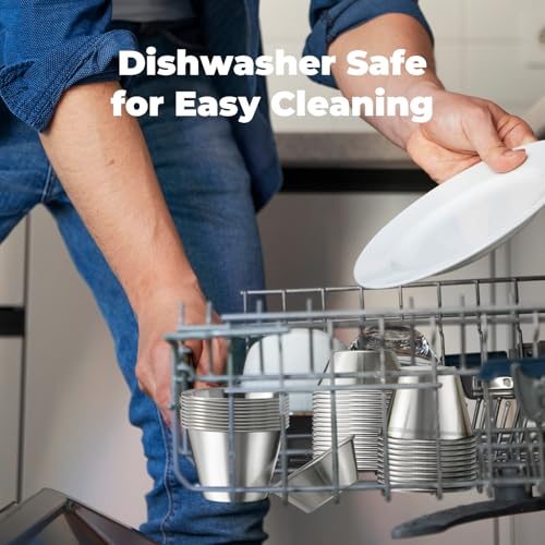 120 Pack Stainless Steel Dipping Sauce Cups 2.5 oz Reusable Condiment Ramekins