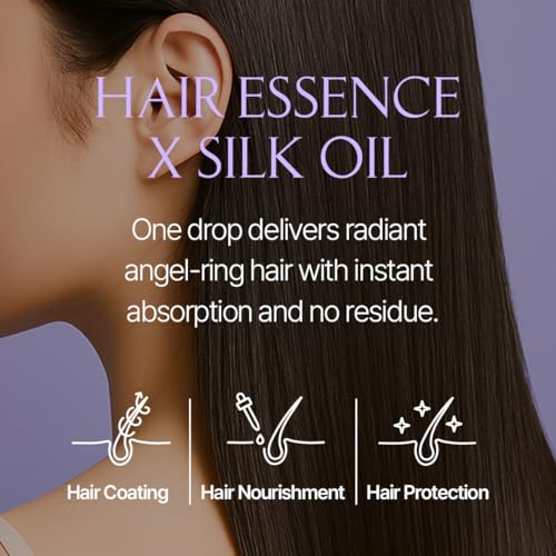 Lightweight Hair Oil for Damaged & Frizzy Hair - Shine & Smoothness, Orchid Scent, 1.85 Fl Oz