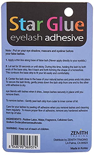 Star Glue Waterproof Dark Eyelash Adhesive 10 Pack for False Lashes & Eyeliner