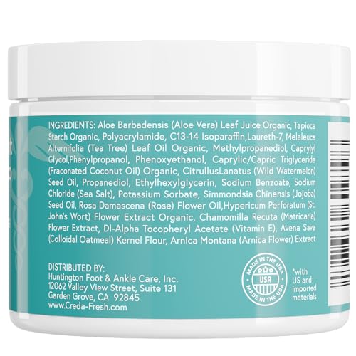 Unscented Plant-Based Foot Powder for Excessive Sweating & Odor Control - 4oz