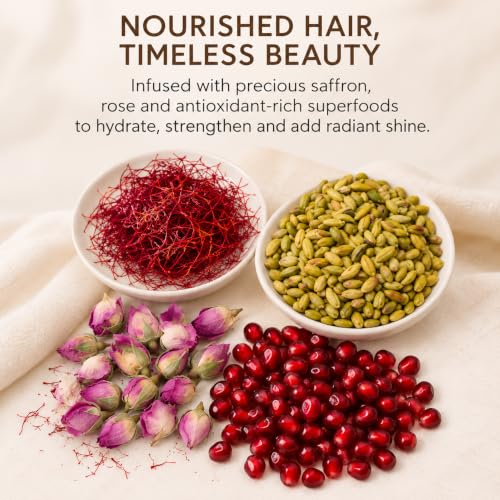 Hydrating Hair Care Set with Shampoo Conditioner & Saffron Elixir - Gift Set