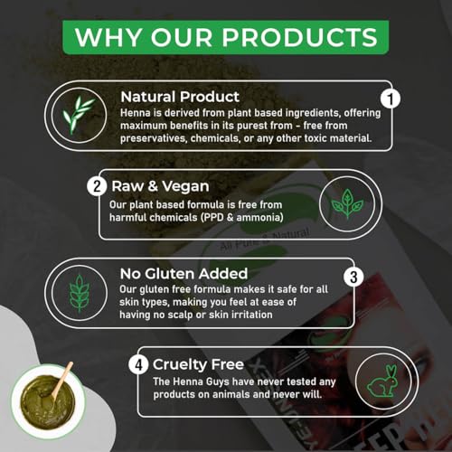 Deep Red Henna Hair & Beard Dye - 7.05 oz Natural Plant-Based Color - The Henna Guys