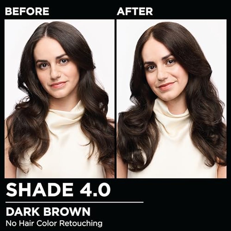 Garnier Hair Color Olia Ammonia-Free Brilliant Color Oil-Rich Permanent Hair Dye, 4.0 Dark Brown, 2 Count (Packaging May Vary)