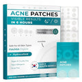 Hydrocolloid Pimple Patches (Made in Korea) FSA/HSA Eligible - Vegan, Hypoallergenic, Cruelty-Free Acne Circle Stickers for Overnight Use, for Zits, Spots, Pimples, Whiteheads (46 Count, Mixed Sizes)