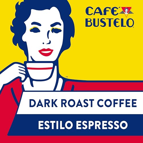 Cafe Bustelo Dark Roast Espresso Ground Coffee Pack of 6 - 22 Oz Canisters
