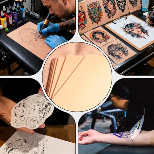 2MM Tattoo Practice Skin Kit with Transfer Papers - 40 Sheets Double-Sided