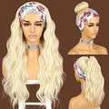 Blonde Synthetic Body Wave Wig with Headband - 26 Inch