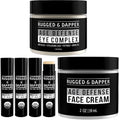 RUGGED & DAPPER Hydration Remedy Lip Balm, Age Defense Face Cream & Age Defense Eye Complex