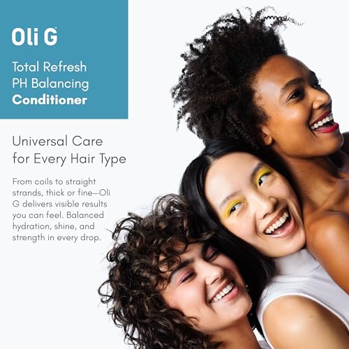 Oli G Total Refresh pH Balancing Hair Conditioner 10 Fl Oz - All Hair Types, With Marula Oil & Botanical Proteins