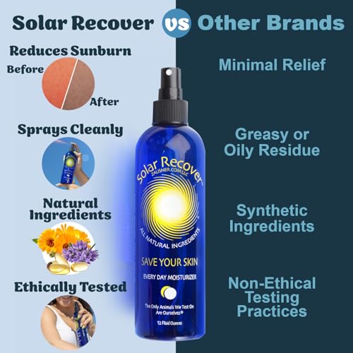 Natural After Sun Moisturizing Spray 3-Pack - 12oz Facial & Body Mist with Vitamin E & Calendula