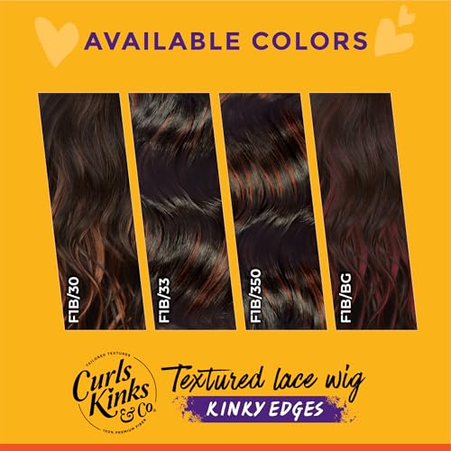 Sensationnel Kinky Edges Wig - Kinky Barrel Curl 20 Inch 1B OFFBLACK - Synthetic Wig