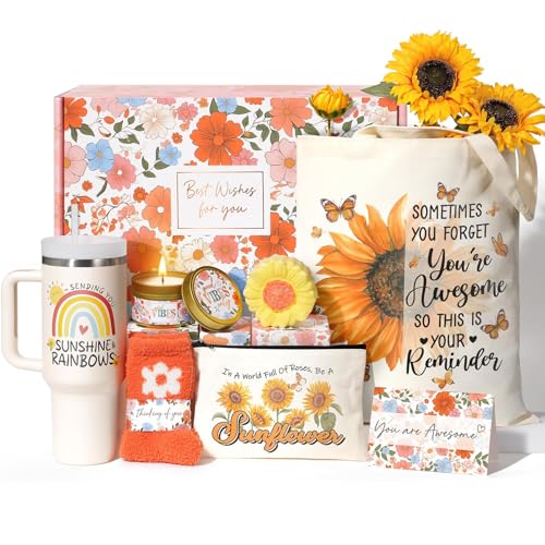 Inspirational Women’s Gift Set with 40 OZ Tumbler Canvas Bag - Mothers Day, Birthday, Thank You Gifts