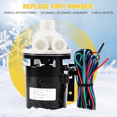 Ice Maker Water Pump Motor Assembly Replacement for Hoshizaki KM Models 120V