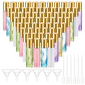 Hushee 60 Pack 10ml Roll on Bottles Set - 6 Color Glass Essential Oil Roller Bottles Empty with Funnels, Droppers & Openers, Leak-proof Stainless Steel Balls for Aromatherapy, Perfume DIY & Lip Balm